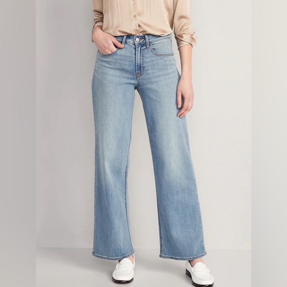 Old Navy High-Waisted Wow Wide-Leg Jeans Size 4